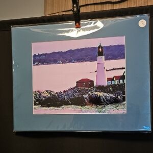 Coastal Lighthouse High Quality Matted Photograph